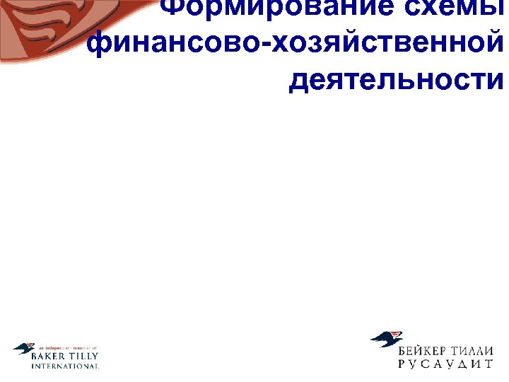 Формирование схемы финансово-хозяйственной деятельности 