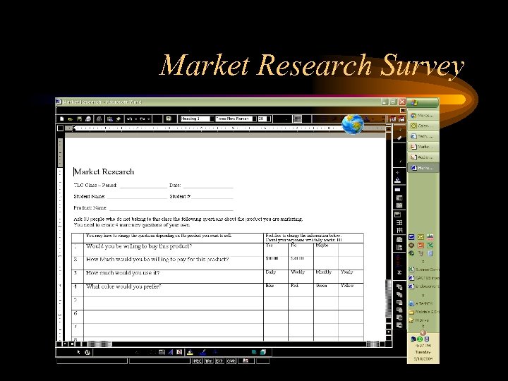 Market Research Survey 