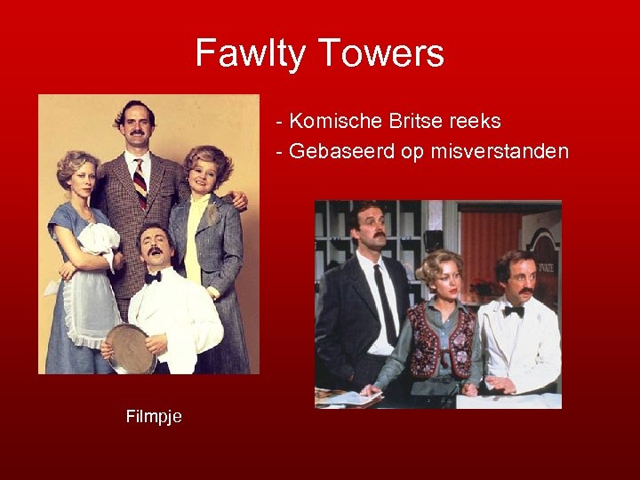 Fawlty Towers - Komische Britse reeks - Gebaseerd op misverstanden Filmpje 