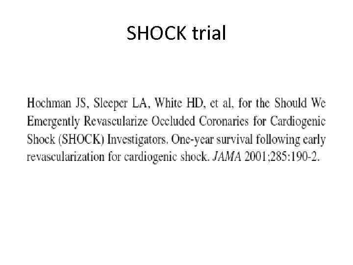 SHOCK trial 