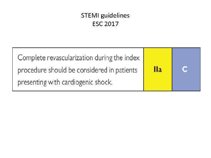 STEMI guidelines ESC 2017 