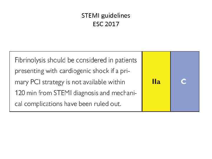 STEMI guidelines ESC 2017 