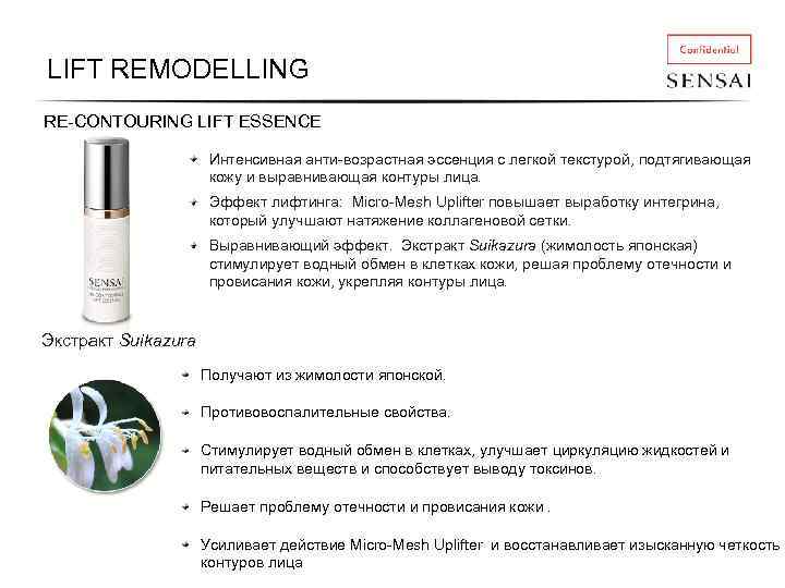 LIFT REMODELLING RE-CONTOURING LIFT ESSENCE Интенсивная анти-возрастная эссенция с легкой текстурой, подтягивающая кожу и