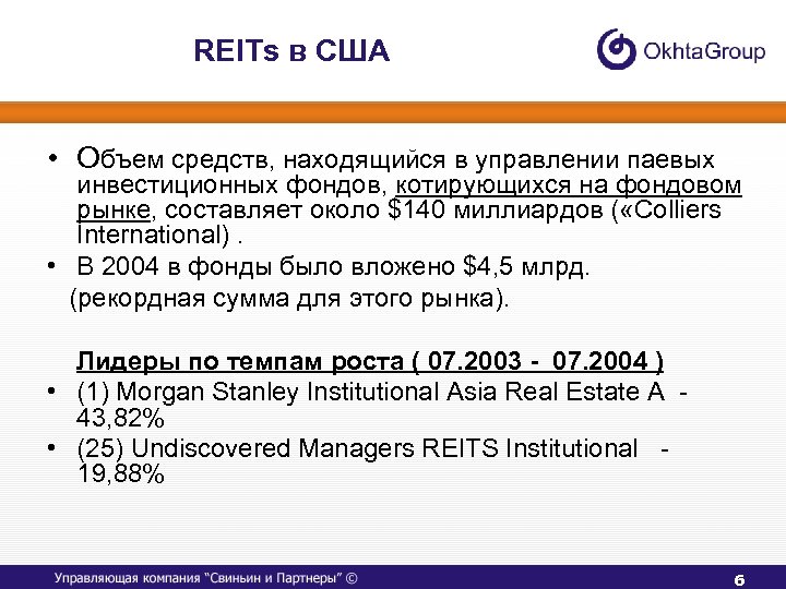 REITs в США • Объем средств, находящийся в управлении паевых инвестиционных фондов, котирующихся на