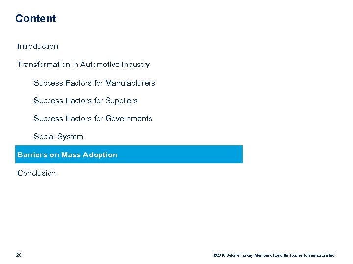Content Introduction Transformation in Automotive Industry Success Factors for Manufacturers Success Factors for Suppliers
