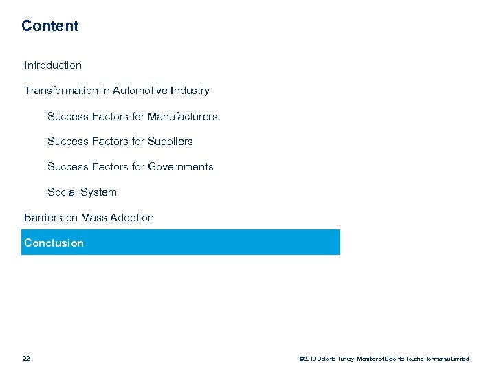 Content Introduction Transformation in Automotive Industry Success Factors for Manufacturers Success Factors for Suppliers