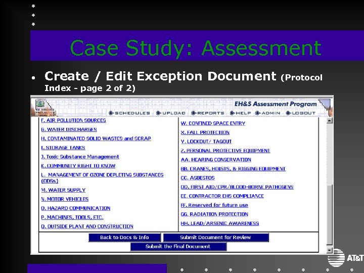 Case Study: Assessment • Create / Edit Exception Document Index - page 2 of