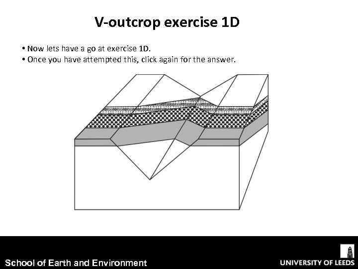 V-outcrop exercise 1 D • Now lets have a go at exercise 1 D.