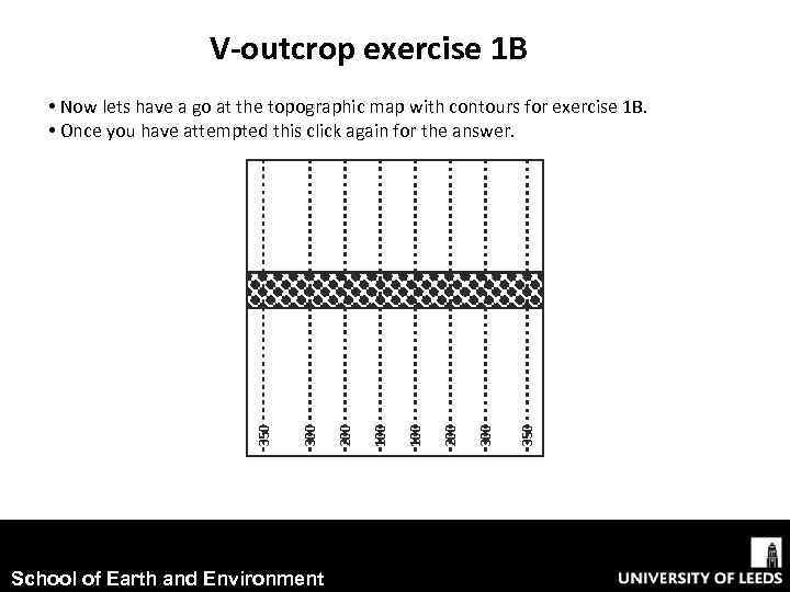 V-outcrop exercise 1 B • Now lets have a go at the topographic map