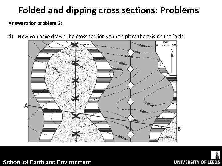 Folded and dipping cross sections: Problems Answers for problem 2: d) Now you have