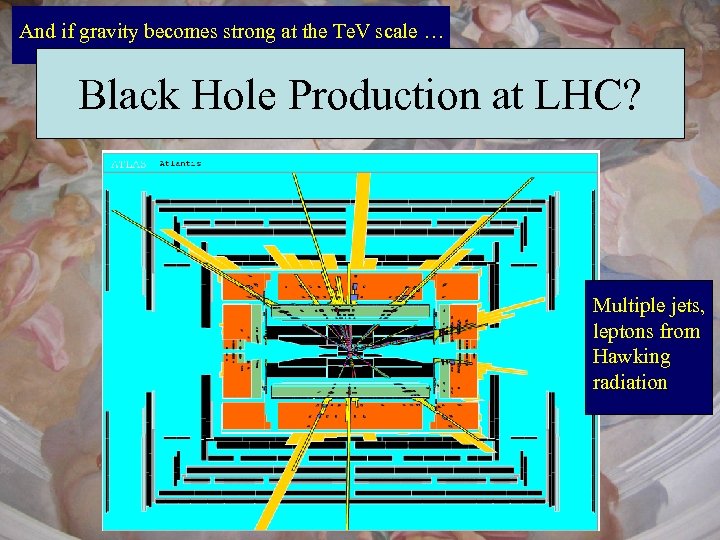 And if gravity becomes strong at the Te. V scale … Black Hole Production
