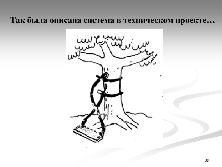 Так была описана система в техническом проекте… 36 