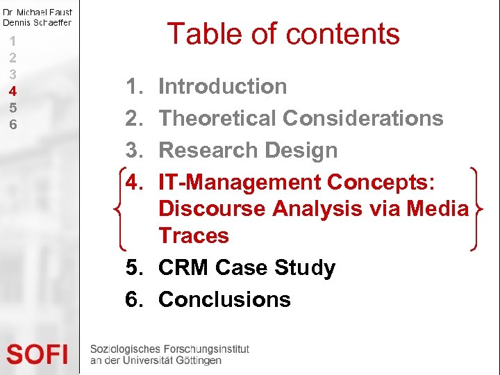 1 2 3 4 5 6 Table of contents 1. 2. 3. 4. Introduction