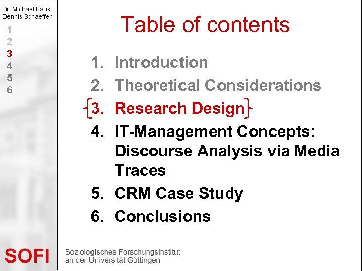 1 2 3 4 5 6 Table of contents 1. 2. 3. 4. Introduction