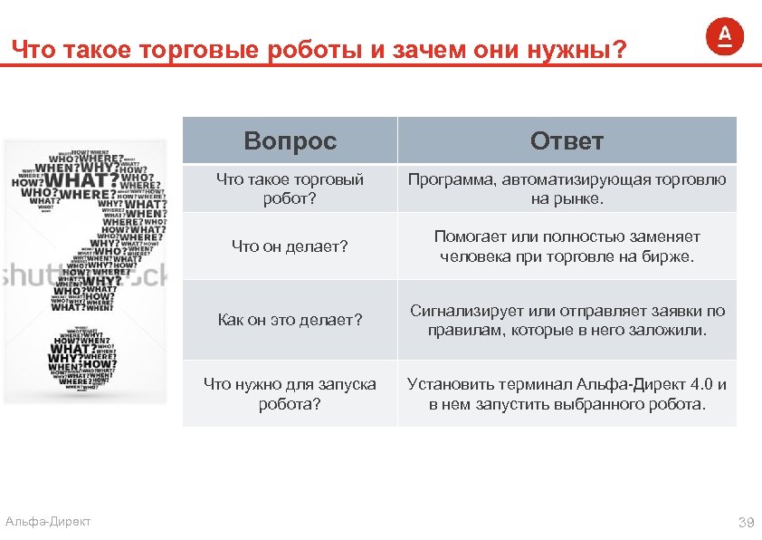 Что такое торговые роботы и зачем они нужны? Вопрос Что такое торговый робот? Программа,