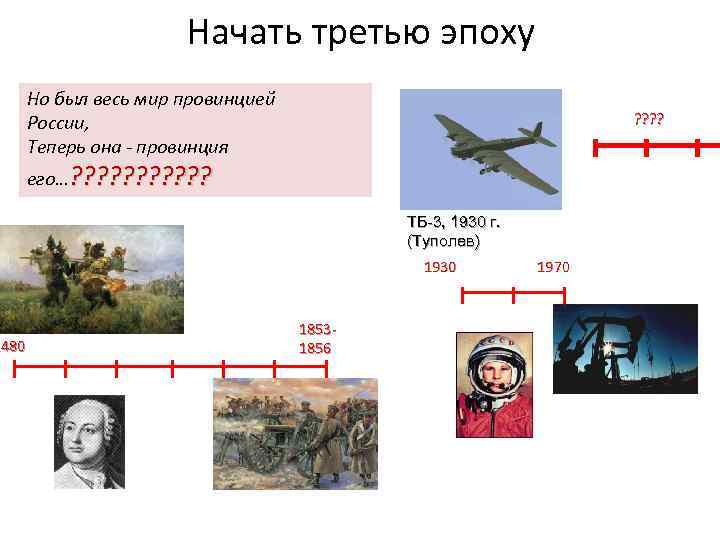 1480 Начать третью эпоху Но был весь мир провинцией России, Теперь она - провинция