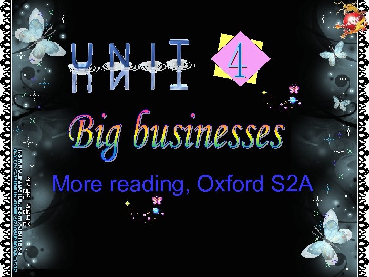 More reading, Oxford S 2 A 