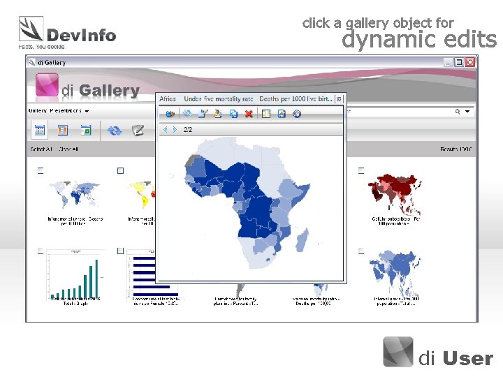 click a gallery object for dynamic edits di User 