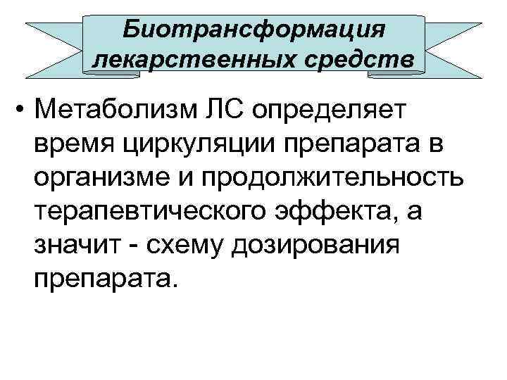 Фармакокинетика биотрансформация