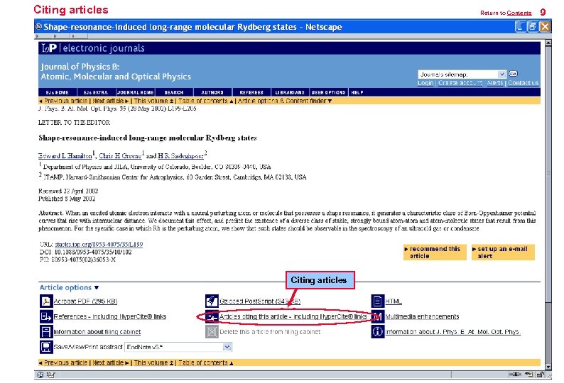 Citing articles Return to Contents Citing articles 9 