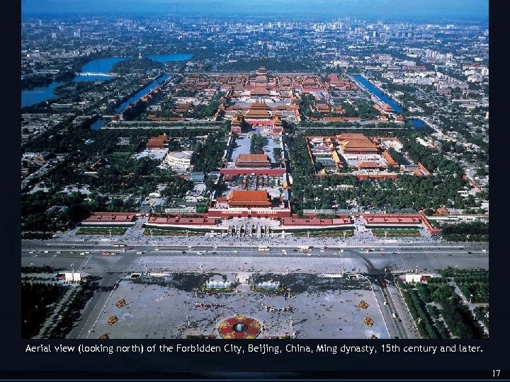 Aerial view (looking north) of the Forbidden City, Beijing, China, Ming dynasty, 15 th