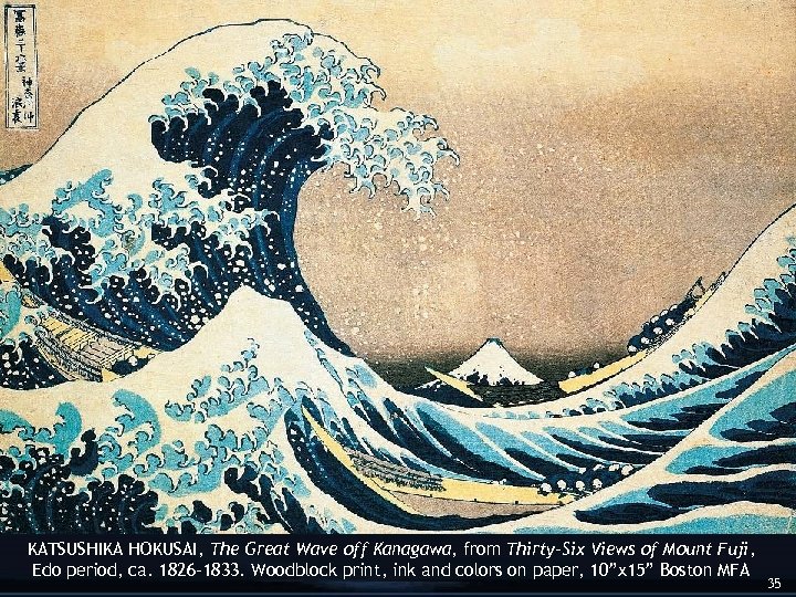 KATSUSHIKA HOKUSAI, The Great Wave off Kanagawa, from Thirty-Six Views of Mount Fuji, Edo