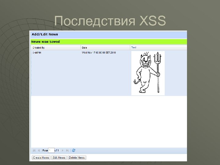 Последствия XSS 