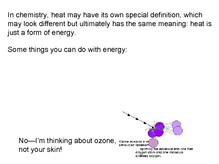 In chemistry, heat may have its own special definition, which may look different but
