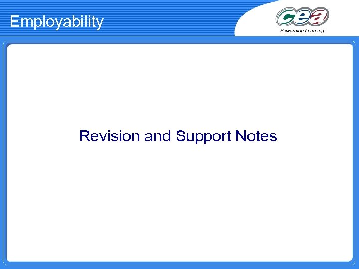 Employability Revision and Support Notes 