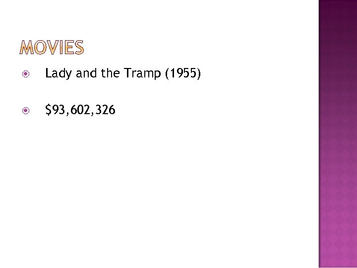  Lady and the Tramp (1955) $93, 602, 326 