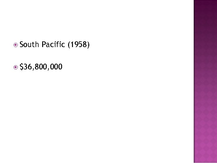  South Pacific (1958) $36, 800, 000 