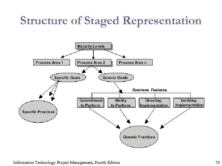 Structure of Staged Representation Information Technology Project Management, Fourth Edition 70 