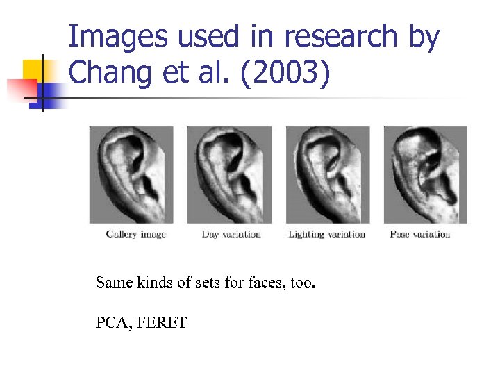 Images used in research by Chang et al. (2003) Same kinds of sets for