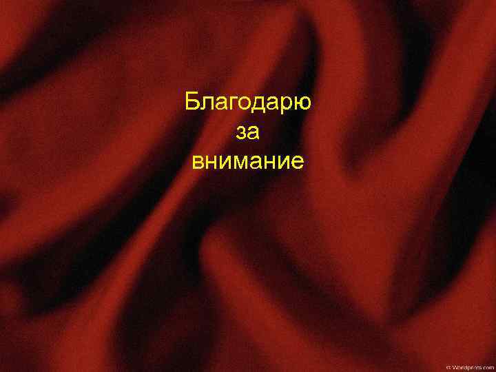 Благодарю за внимание 