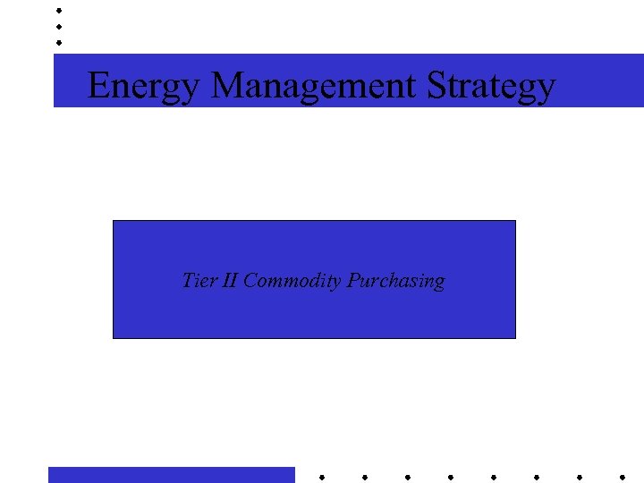 Energy Management Strategy Tier II Commodity Purchasing 