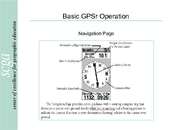 Basic GPSr Operation Navigation Page 