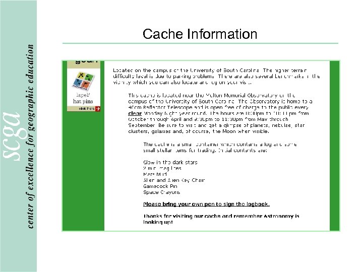 Cache Information 