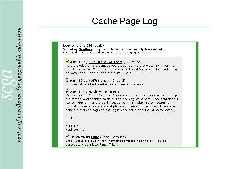 Cache Page Log 