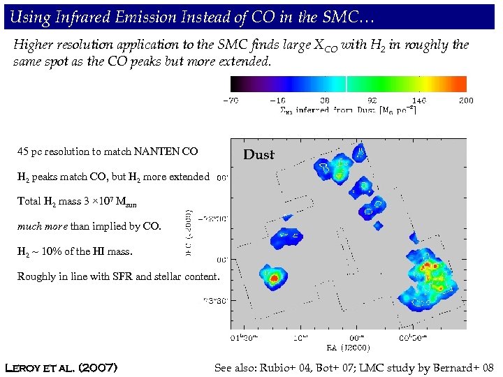 Using Infrared Emission Instead of CO in the SMC… Higher resolution application to the