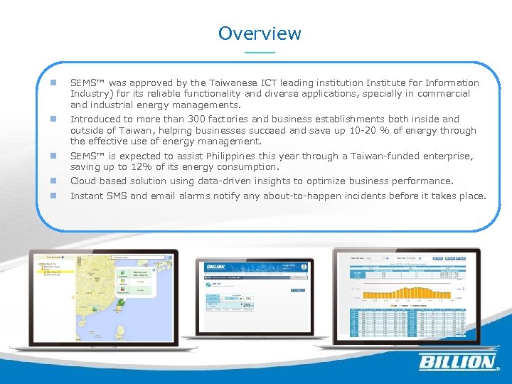 Overview n n Introduced to more than 300 factories and business establishments both inside