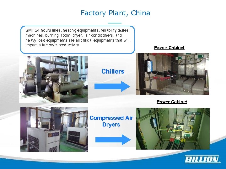 Factory Plant, China SMT 24 hours lines, heating equipments, reliability testes machines, burning room,
