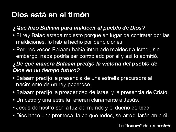 Dios está en el timón ¿Qué hizo Balaam para maldecir al pueblo de Dios?
