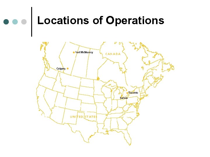 Locations of Operations 