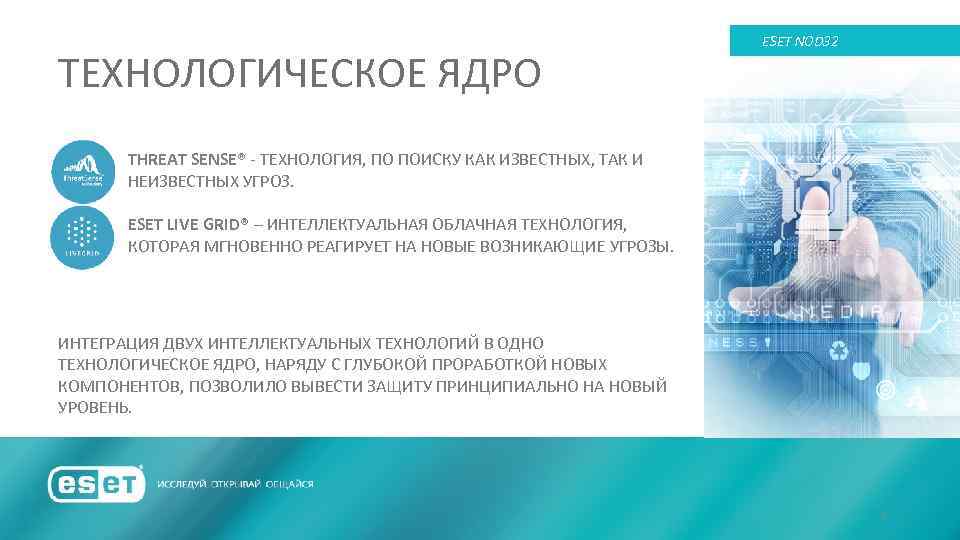 ТЕХНОЛОГИЧЕСКОЕ ЯДРО ESET NOD 32 THREAT SENSE® - ТЕХНОЛОГИЯ, ПО ПОИСКУ КАК ИЗВЕСТНЫХ, ТАК