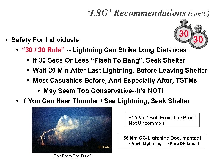 ‘LSG’ Recommendations (con’t. ) 30 • Safety For Individuals 30 • “ 30 /