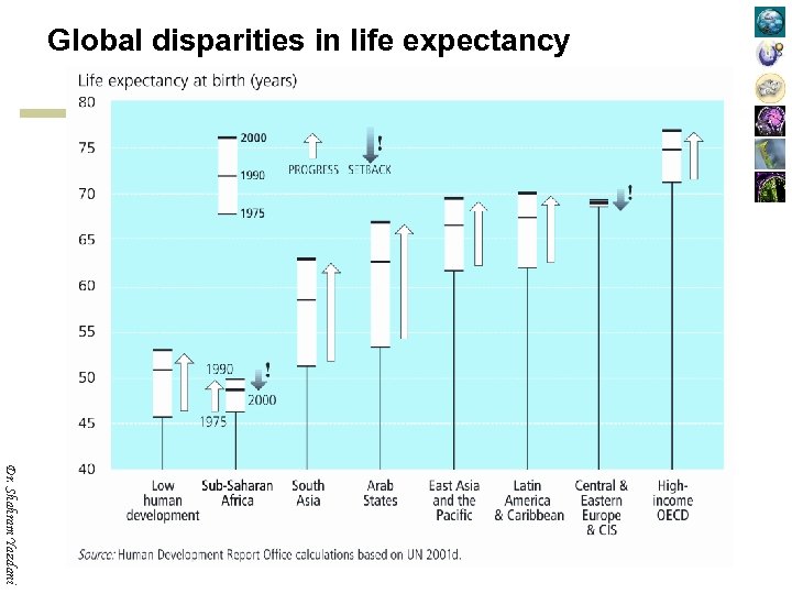 Global disparities in life expectancy Dr. Shahram Yazdani 