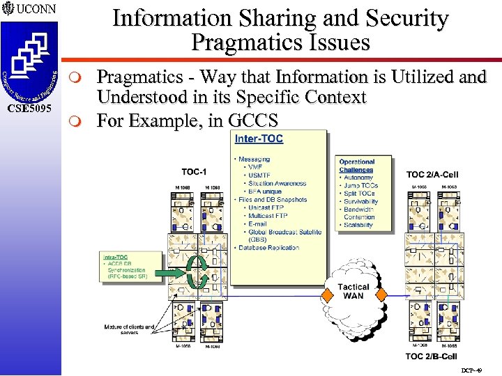 Information Sharing and Security Pragmatics Issues m CSE 5095 m Pragmatics - Way that