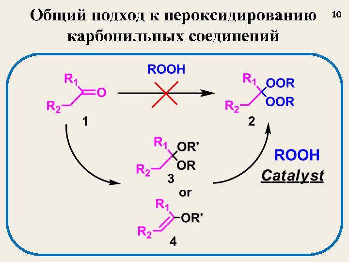 Общий подход к пероксидированию карбонильных соединений 10 