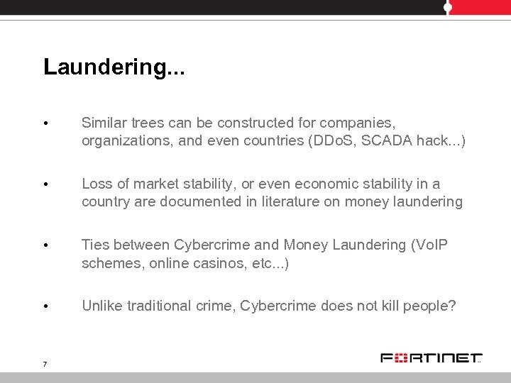 Laundering. . . • Similar trees can be constructed for companies, organizations, and even