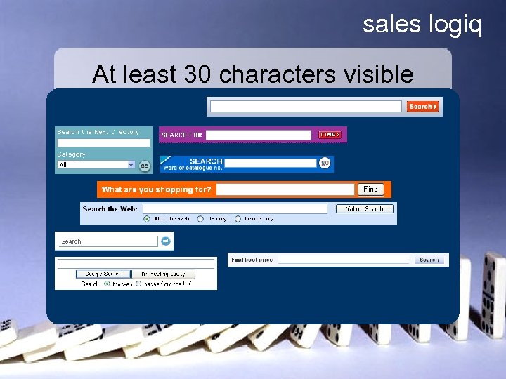 sales logiq At least 30 characters visible 